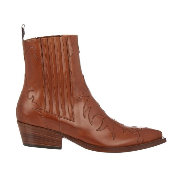 Sartore Western Ankle Boots in Brown - Picture 1 of 6